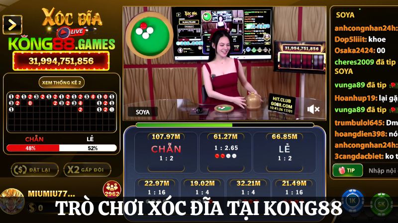 KONG88 Cá cược casino xóc đĩa